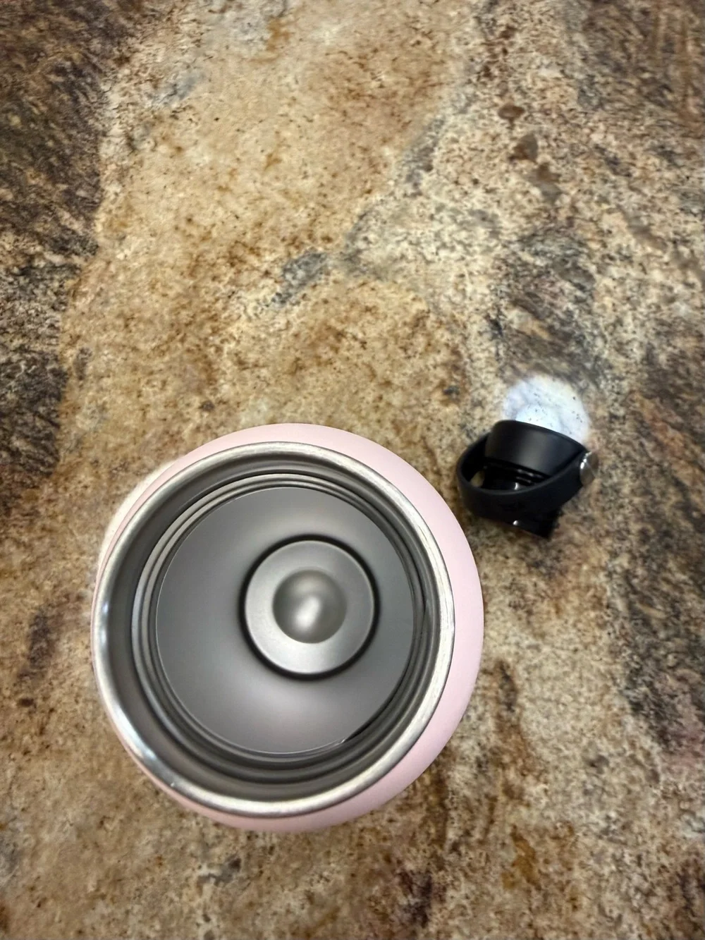 Hydro Flask Pink Stainless Steel Water Bottle with Black Cap